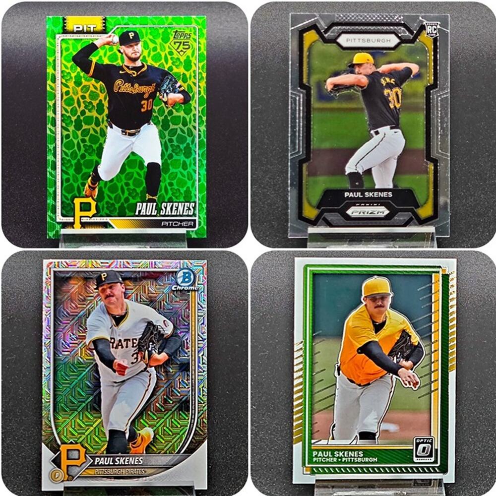 Paul Skenes Bowman Chrome Mojo Easter Foil Optic Prizm RC Pittsburgh Pirates